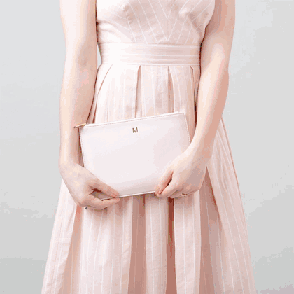 Personalized Vegan Leather Clutch