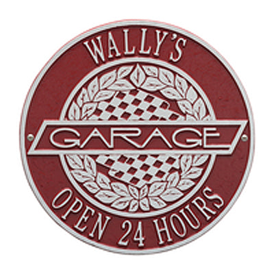 Personalized Victory Lane Garage Plaque
