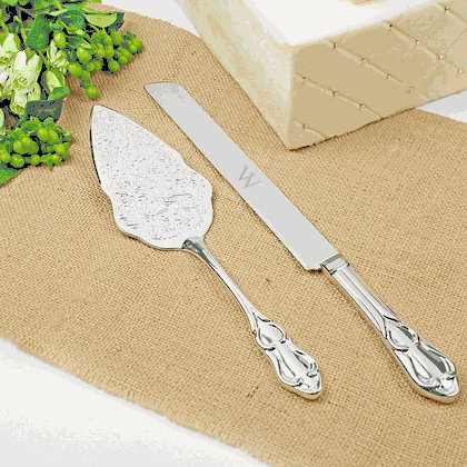 Personalized Vintage Cake Serving Set
