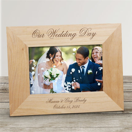 Personalized Wedding Day Wood Picture Frame