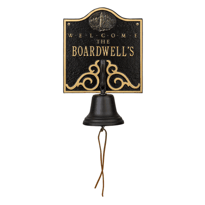 Personalized Welcome Lighthouse Bell Plaque