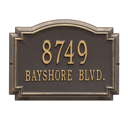 Personalized Williamsburg Address Plaque - 2 Line