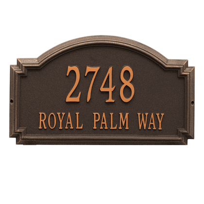 Personalized Williamsburg Large Address Plaque - 2 Line