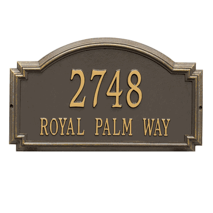Personalized Williamsburg Large Address Plaque - 2 Line