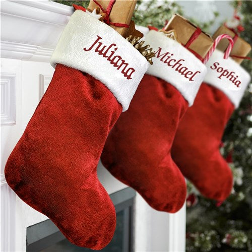 Personalized Plush Christmas Stocking