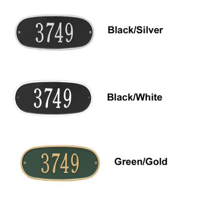 Personalized Oval Address Plaque
