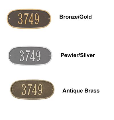 Personalized Oval Address Plaque