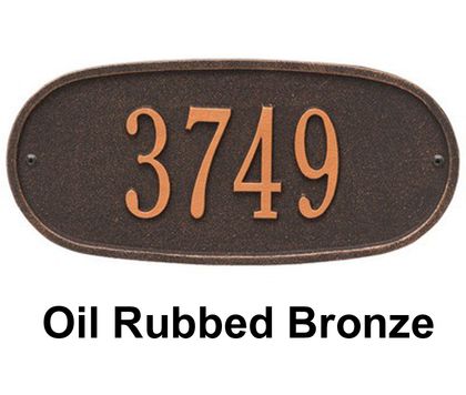 Personalized Oval Address Plaque