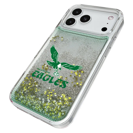 Philadelphia Eagles 1973-1995 Historic Collection Linen Glitter Phone Case for Apple iPhone