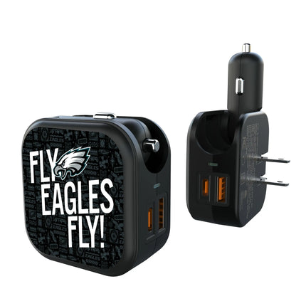 Philadelphia Eagles Deco 2 in 1 USB A/C Charger