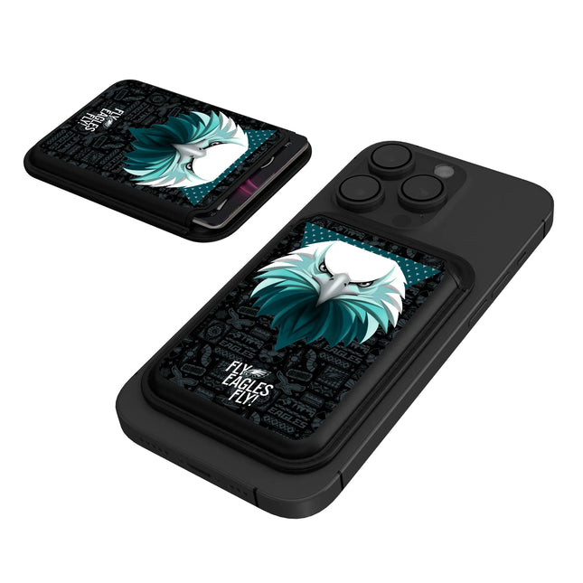 Philadelphia Eagles Deco Black Magnetic Credit Card Wallet