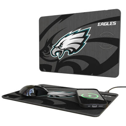 Philadelphia Eagles Monocolor Tilt 15-Watt Wireless Charger and Mouse Pad