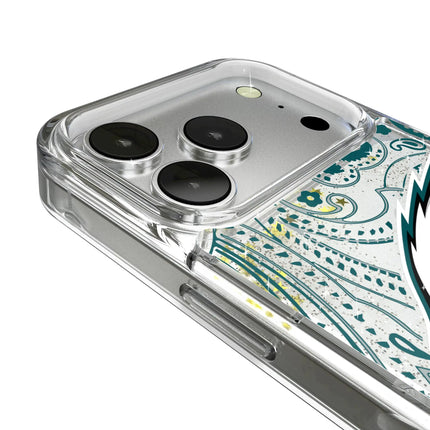 Philadelphia Eagles Paisley Glitter Phone Case for Apple iPhone