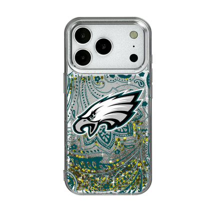Philadelphia Eagles Paisley Glitter Phone Case for Apple iPhone