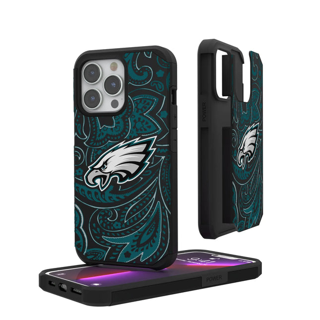 Philadelphia Eagles Paisley Rugged Phone Case for Apple iPhone