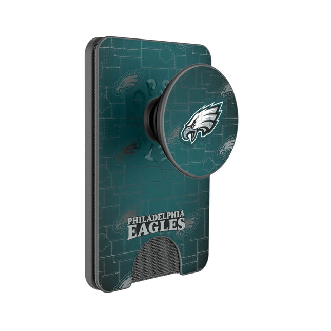 Philadelphia Eagles Rivet PopSockets MagSafe-Compatible PopWallet+