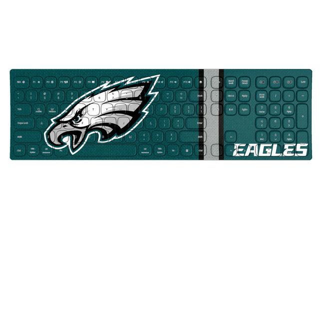 Philadelphia Eagles Stripe Curved Wireless Keyboard