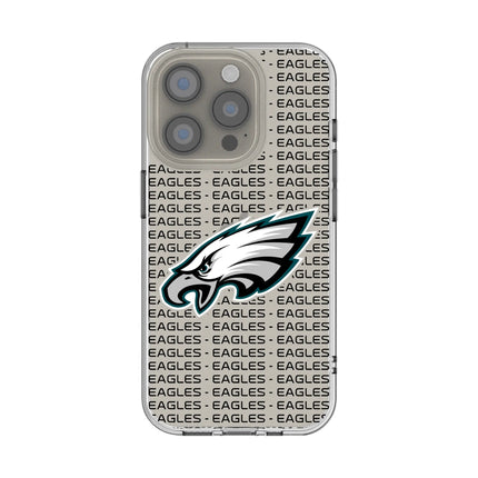 Philadelphia Eagles Text Backdrop Clear Phone Case for Apple iPhone