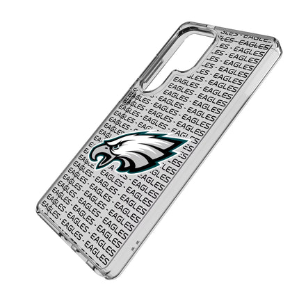 Philadelphia Eagles Text Backdrop Clear Phone Case for Samsung Galaxy