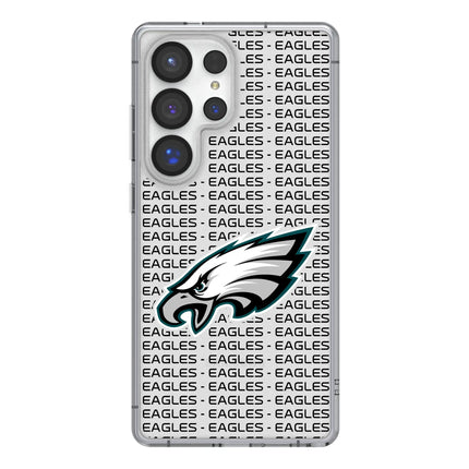 Philadelphia Eagles Text Backdrop Clear Phone Case for Samsung Galaxy