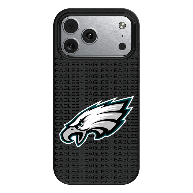 Philadelphia Eagles Text Backdrop MagSafe Compatible Phone Case for Apple iPhone