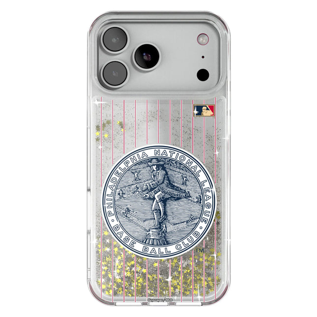 Philadelphia Phillies 1915-1943 - Cooperstown Collection Pinstripe Glitter Phone Case for Apple iPhone