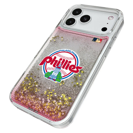 Philadelphia Phillies 1984-1991 - Cooperstown Collection Linen Glitter Phone Case for Apple iPhone