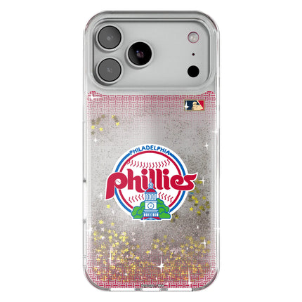 Philadelphia Phillies 1984-1991 - Cooperstown Collection Linen Glitter Phone Case for Apple iPhone
