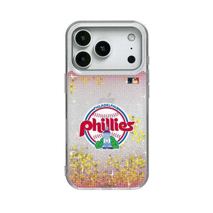 Philadelphia Phillies 1984-1991 - Cooperstown Collection Linen Glitter Phone Case for Apple iPhone