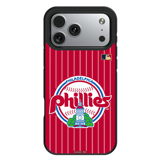 Philadelphia Phillies 1984-1991 - Cooperstown Collection Pinstripe Bump Phone Case for Apple iPhone