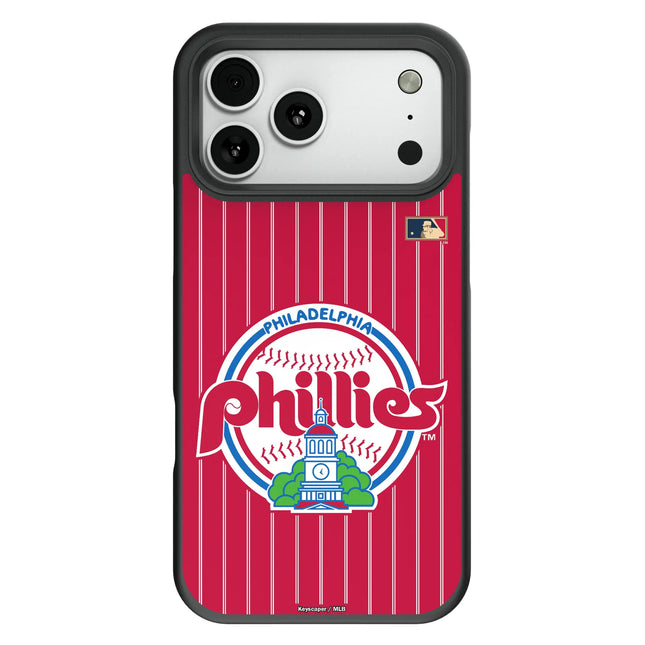Philadelphia Phillies 1984-1991 - Cooperstown Collection Pinstripe Bump Phone Case for Apple iPhone