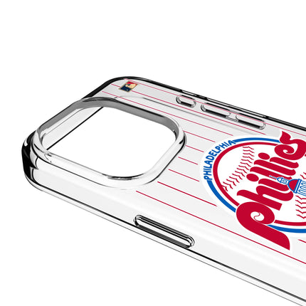 Philadelphia Phillies 1984-1991 - Cooperstown Collection Pinstripe Clear Phone Case for Apple iPhone
