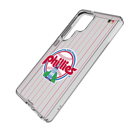 Philadelphia Phillies 1984-1991 - Cooperstown Collection Pinstripe Clear Phone Case for Samsung Galaxy
