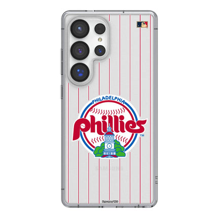 Philadelphia Phillies 1984-1991 - Cooperstown Collection Pinstripe Clear Phone Case for Samsung Galaxy