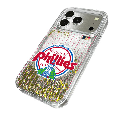 Philadelphia Phillies 1984-1991 - Cooperstown Collection Pinstripe Glitter Phone Case for Apple iPhone