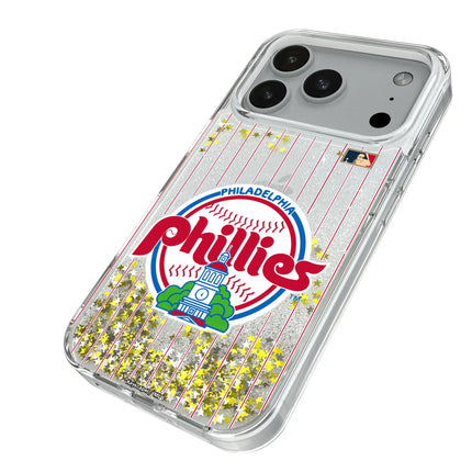 Philadelphia Phillies 1984-1991 - Cooperstown Collection Pinstripe Glitter Phone Case for Apple iPhone