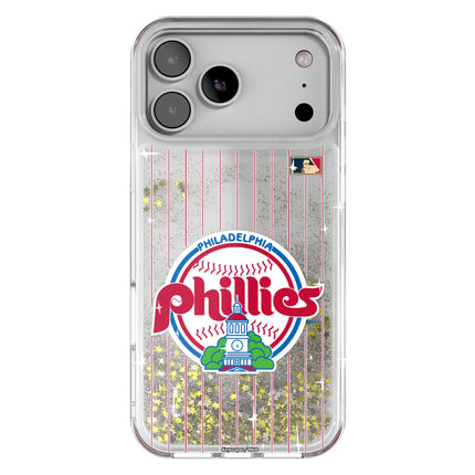 Philadelphia Phillies 1984-1991 - Cooperstown Collection Pinstripe Glitter Phone Case for Apple iPhone