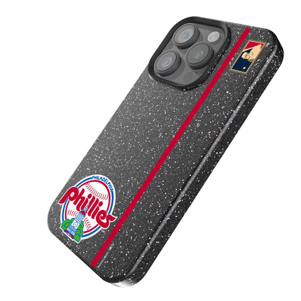 Philadelphia Phillies 1984-1991 - Cooperstown Collection Sidebar Black Bling Phone Case for Apple iPhone