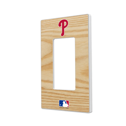 Philadelphia Phillies Baseball Bat Hidden-Screw Light Switch Plate