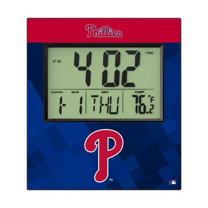 Philadelphia Phillies Color Block Wall Clock