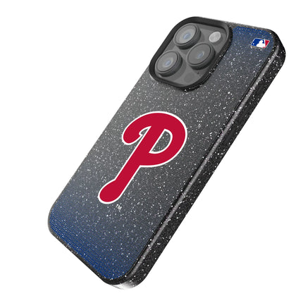 Philadelphia Phillies Linen Black Bling Phone Case for Apple iPhone