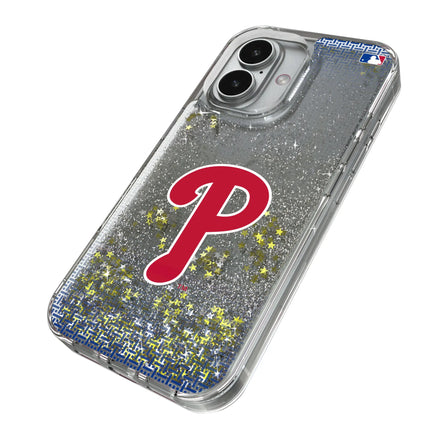 Philadelphia Phillies Linen Glitter Phone Case for Apple iPhone