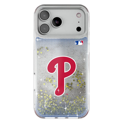 Philadelphia Phillies Linen Glitter Phone Case for Apple iPhone