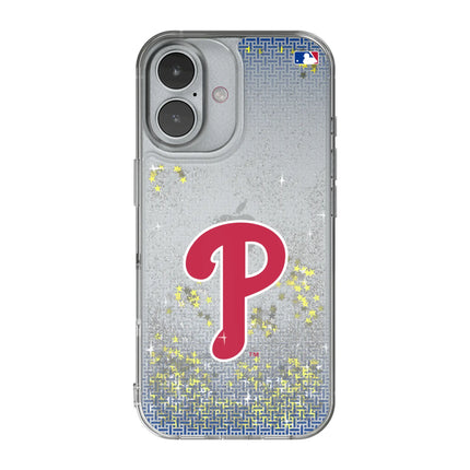 Philadelphia Phillies Linen Glitter Phone Case for Apple iPhone