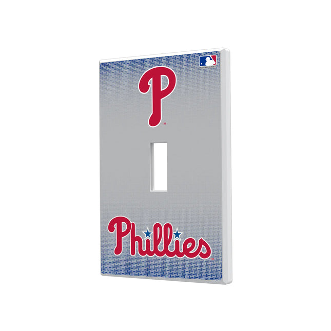 Philadelphia Phillies Linen Hidden-Screw Light Switch Plate