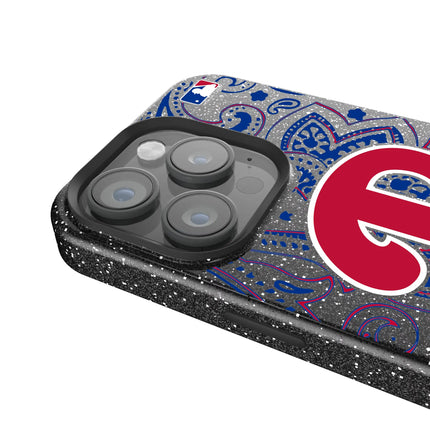 Philadelphia Phillies Paisley Black Bling Phone Case for Apple iPhone