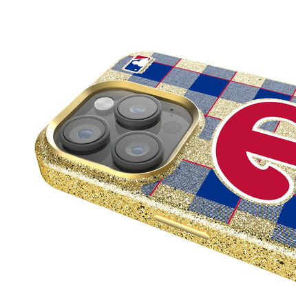 Philadelphia Phillies Plaid Bling Phone Case for Apple iPhone