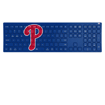 Philadelphia Phillies Solid Curved Wireless Keyboard