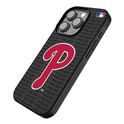 Philadelphia Phillies Text Backdrop Bump Phone Case for Apple iPhone