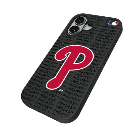 Philadelphia Phillies Text Backdrop Bump Phone Case for Apple iPhone